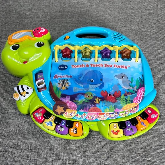 VTech Touch and Teach Sea Turtle Interactive Electronic Learning Book - Picture 2 of 12